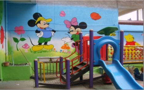 芦溪幼儿园室外彩绘